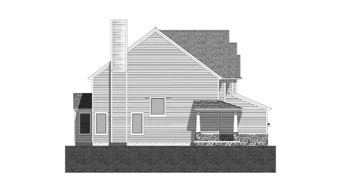 The Harbor Springs house plan, exterior view 4